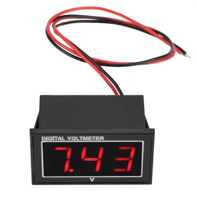 Immagine prodotto di Misuratore di tensione, voltmetro DC, pannello di tensione, misuratore di tensione impermeabile, voltmetro digitale LED