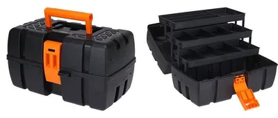 Produktbild von EXCELLENT HOUSEWARE Werkzeugkoffer mit Schraubenorganizer 37 x 23 x 21 cm KO-Y98500080