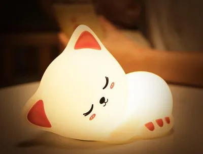 Image de Veilleuse LED portable pour enfants, rechargeable, en silicone, lumineuse