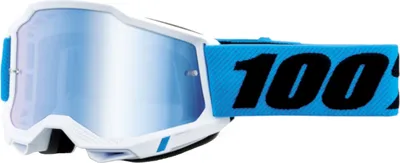 Produktbild von 100% Motocross Brille Accuri 2, Verspiegelt , Novel - Blau Weiß