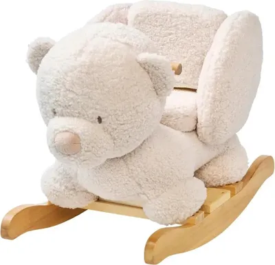 Image de Nattou - Beer Teddy écru - Cheval à bascule en peluche, à partir de 10 mois