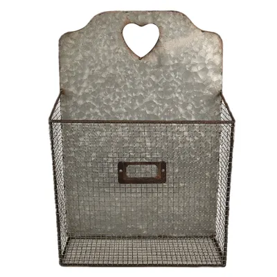 Produktbild von Clayre & Eef Zeitschriftenhalter 25x10x38 cm Grau Metall