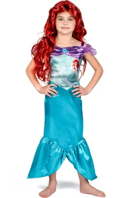 Produktbild von Disguise Offizielles Disney-Kostüm, Meerjungfrauen-Kostüm für Mädchen, Ariell-Kostüm, Meerjungfrauenkleid, Mädchen, Halloween, Größe S