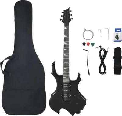 Zdjęcie produktu dla vidaXL Gitara elektryczna dla początkujących z pokrowcem czarna 4/4 39"