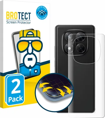 Produktbild von 2x BROTECT Fullscreen Schutzfolie für Xiaomi Redmi Note 14 Pro (Rückseite) Displayschutz Folie Fullcover Klar Transparent