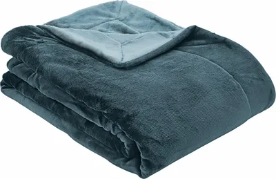 Produktbild von s.Oliver Kuscheldecke 150x200 cm Double Soft - Fleecedecke petrol zweifarbig, Sofadecke kuschelweich