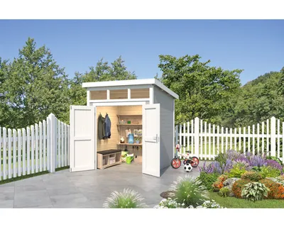 Produktbild von Gartenhaus Outdoor Life Kibo 1 220 x 223,5 cm lichtgrau
