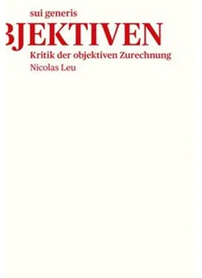Zdjęcie produktu dla Kritik der objektiven Zurechnung