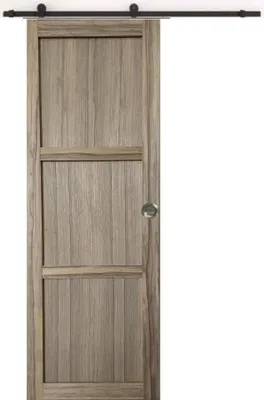 Immagine prodotto di Porta scorrevole Frake 3 ante H204 x L73 cm, binario a rotella, conchiglie Gd Menuserie