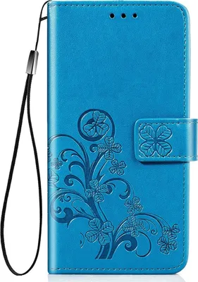 Produktbild von Mobigear Clover  Samsung Galaxy A21s Hülle Klapphülle Geldbörse - Blau
