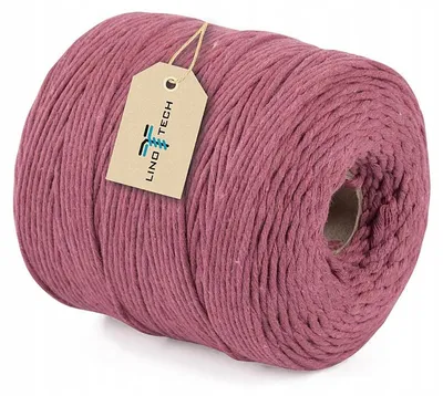Produktbild von Linotech Baumwollschnur Makramee Zartrosa 2mm 300m