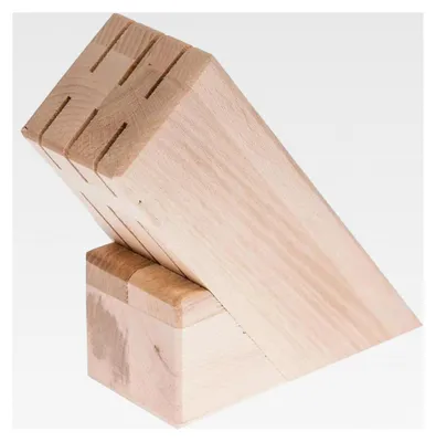 Produktbild von Messerblock aus Holz für 6 Klingen – natürlicher, ökologischer Messerständer