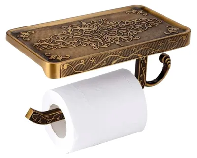 Produktbild von Toilettenpapierhalter für das Badezimmer, antikes Messing, Wandmontage
