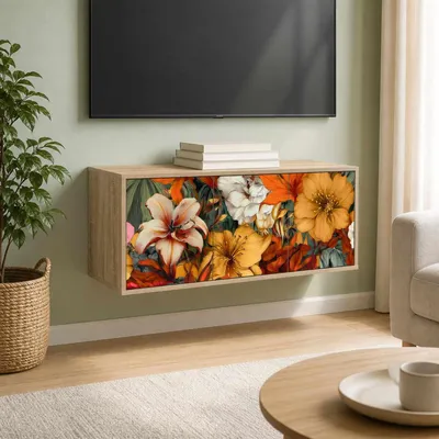 Productafbeelding van Maison Exclusive - Wandmontabele TV-kast GENNEP, 102 x 33 x 40 cm, Sonoma-eikenhout