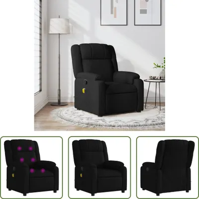 Produktbild von The Living Store Massagesessel Schwarz Stoff