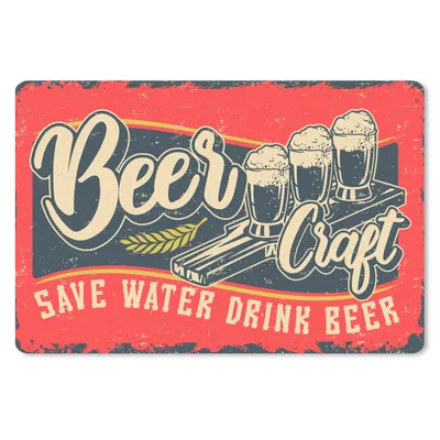 Produktbild von MuchoWow® Mauspad Mousepad Mancave - Bier - Gläser - Vintage 27x18 cm - Mousepads - Maus Mat - Pad - Mausunterlage - Büroartikel - Desk Matten