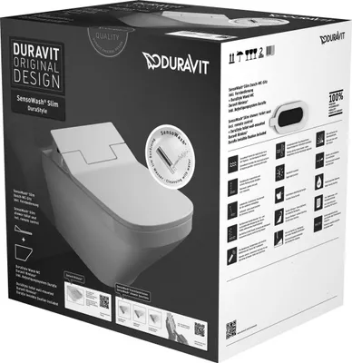 Obrázok produktu pre Duravit závesný WC set SensoWash SLIM DURASTYLE biely