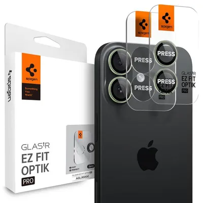 Produktbild von Spigen Optik Pro EZ Fit, Apple, iPhone 17, Tropfsicher, Kratzresistent, Grün, 2 Stück(e)