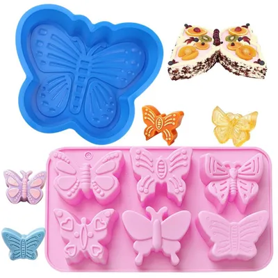 Schmetterling-Silikonformen, 2 Stück, BPA-frei, 12 x 22,5 cm