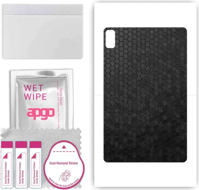 Produktbild von apgo Rückseite Schutzfolie, Skin, kompatibel mit Honor ViewPad 6, Hinten Displayschutzfolie aus Vinylfolie, kratzfest, einfache Montage - Schwarze Honigwabe