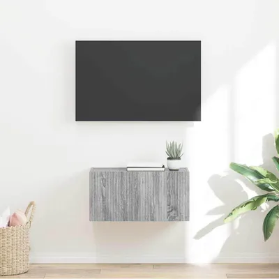 Produktbild von "Schlussverkauf" TV-Wandschrank moderne - Wand Hängeboard - für das Wohnzimmer - Graues Sonoma 60x31x29,5 cm Holzwerkstoff  C14670