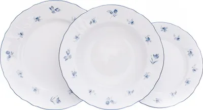 Produktbild von Thun 1794 Bernadotte, Tellersatz, blaue Rosen, Thun, 18 Stück