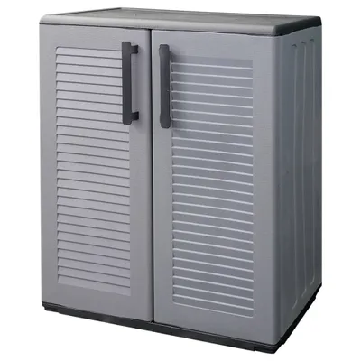 Immagine prodotto di Armadio da giardino Grigio Nero 68x37x84 cm PP