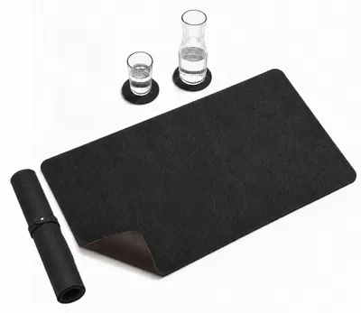 Produktbild von G.mütlich Schreibtischunterlage Kunstleder, wendbare Unterlage 2in1 Farbwechsel, Mouse Pad Matte Büro Schreibtisch Schwarz/Braun 80 x 40 cm