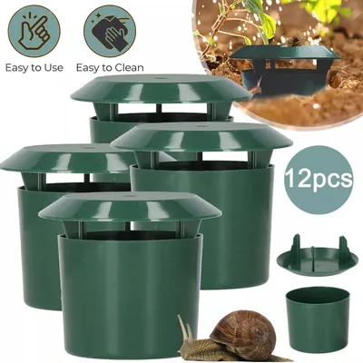 Produktbild von 12 pcs Schneckenfalle aus Kunststoff, umweltfreundlich, zum Fangen von Schnecken, Schneckenfänger, Gartenschneckenfangwerkzeug, Aquarium-Zubehör