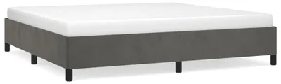 Produktbild von vidaXL Bettgestell ohne Matratze Dunkelgrau 200x200 cm Samt