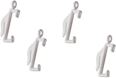 Productafbeelding van Merriway BH03996 (30 stuks) witte kunststof gordijnrail glijders haken voor Harrison Drape Extra Valance Lux Track - Pack van 30 stuks