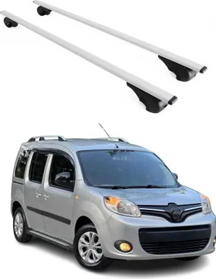Produktbild von Dachträger Grundtäger für Renault Kangoo mk2 2007-2021 75kg Metall Silber 2 tlg