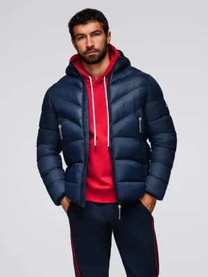 Obrázok produktu pre Ombre Clothing Pánska zimná bunda Ahe navy L