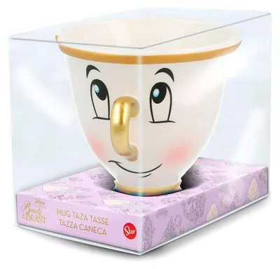 Image de 190ml 3d moulé tasse en céramique - Beauté et la Bête puce dans une boîte cadeau