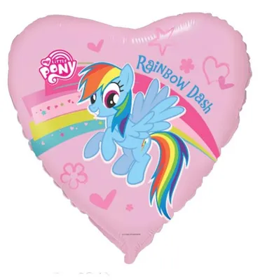 Produktbild von My little Pony Folienballon Herz Regenbogen