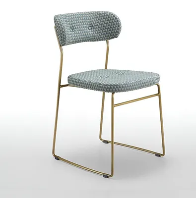 Immagine prodotto di Sedia da pranzo blu e bianca Mobili di design Sedie imbottite