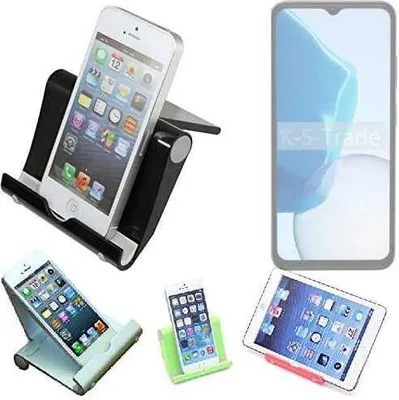 Produktbild von K-S-Trade Handy-Ständer kompatibel mit Doogee N55 Pro faltbarer Tischständer Smartphone Tablet Halterung Reise