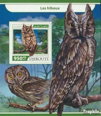 Produktbild von Briefmarken Dschibuti 2017 Mi Block 779 (kompl. Ausg.) postfrisch Eulen