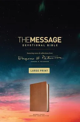 Zdjęcie produktu dla The Message Devotional Bible, Large Print (Leather-Look, Brown)