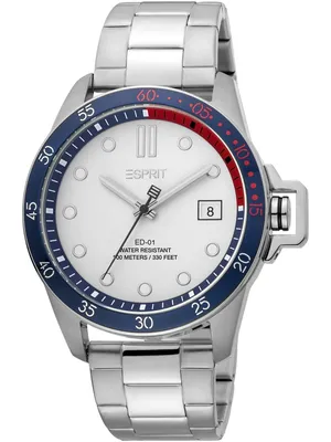 Produktbild von Esprit ES1G261M0045 Leo Uhr Herrenuhr Edelstahl Datum Silber