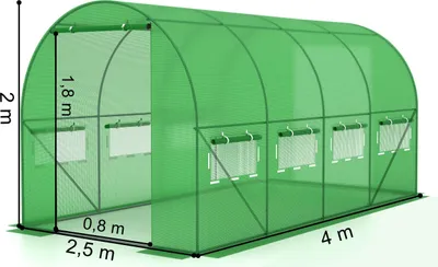 Produktbild von Garten-Tunnel AUREA 2,5x4m verstärktem Gestell