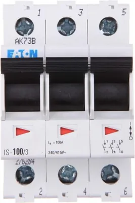 Productafbeelding van EATON IS-100/3 hoofdschakelaar, 3-polig, 276284, 400V, 100A, artikelnummer 276284