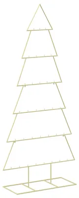 Obrázok produktu pre vidaXL Kovový vianočný stromček s podstavcom KUOPIO, 180 cm, oceľ, zlatá farba