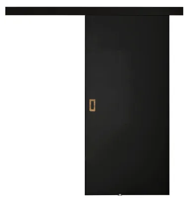 Produktbild von KIER FURNITURE Schiebetür Komplettset WERDI Sliding Door, Raumteiler Schiebetür Schwarz 86x205x1,6 cm
