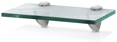 Immagine prodotto di Ikodm, ripiano a parete in vetro, 20 x 10 x 0,8 cm, piano in vetro trasparente con supporti, ripiano da bagno, scaffale sospeso per bagno, cucina e soggiorno