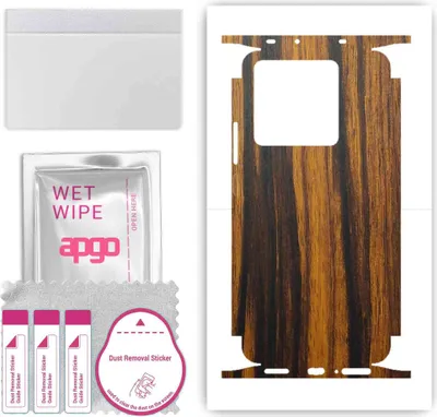 Produktbild von apgo Rückseite + Seiten Schutzfolie, Skin, kompatibel mit Xiaomi Redmi K60 Ultra, Hinten Displayschutzfolie aus Vinylfolie, kratzfest, einfache Montage - Tigerwood