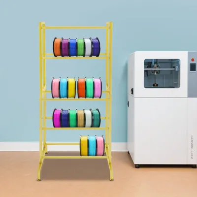 Zdjęcie produktu dla Półka do przechowywania rolek z filamentem, 5-poziomowa, regał do przechowywania filamentu do drukarki 3D, uchwyty do przechowywania filamentu