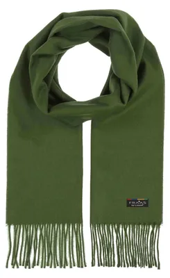Imagen del producto de FRAAS bufanda Cashmink® Scarf with Fringes Safari Green verde abeto