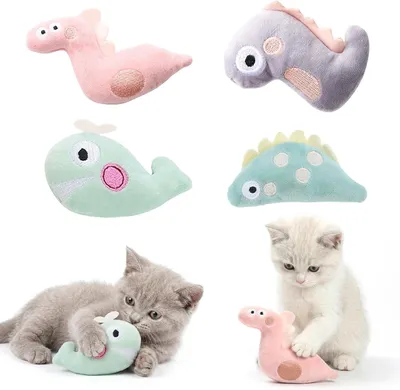 Produktbild von Katzenspielzeug 4 Stück, Katzenminze, Plüsch, für Katzen