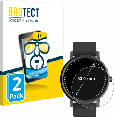 Produktbild von 2x Für Kreisrunde Displays (ø: 33 mm) Schutzfolie BROTECT Displayschutz Display Schutz Folie Klar Transparent